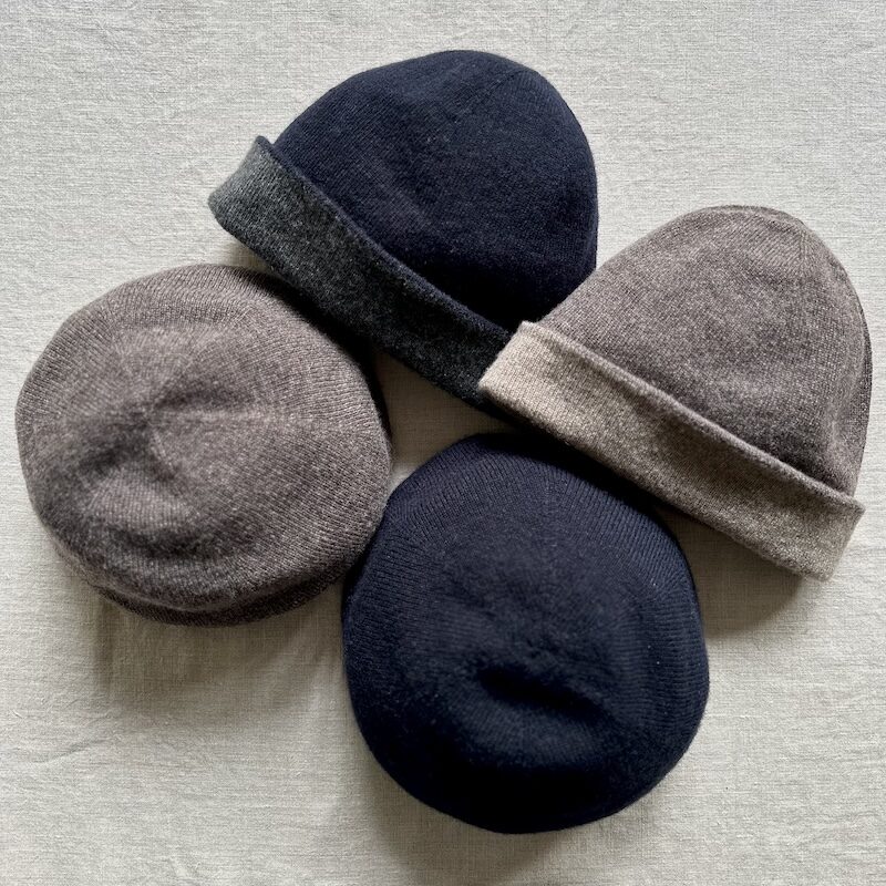 青山のオーダーメイドハット専門店MIKAMI-Bespokehatのカシミヤリバーシブルニット